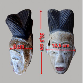 Masque Punu ancien societe des Moukouji dimensions