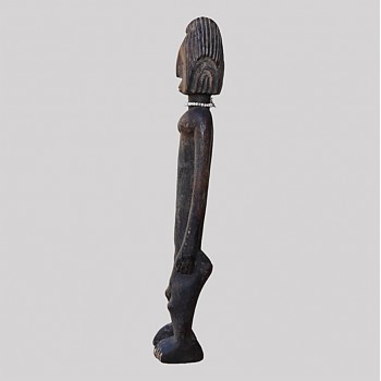 Statuette africaine feminine ancienne profil gauche