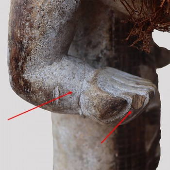 Statuette Bembe ancienne réparation indigène