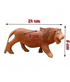Lion en bois du Cameroun dimensions