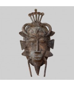 Masque Senoufo ancien en bronze Côte d'Ivoire