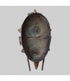 Masque Senoufo ancien en bronze de dos