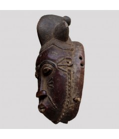 Masque Yaouré porté profil gauche