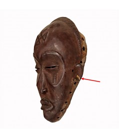 Beau et ancien masque Tchokwe profil gauche