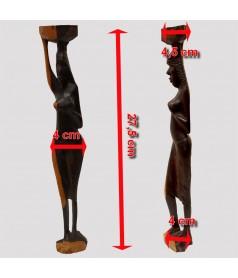 Porteuse en bois ebene et aubier
