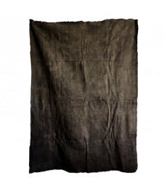 Bogolan noir motifs blancs de dos