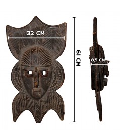 Masque Toussian en bois dimensions