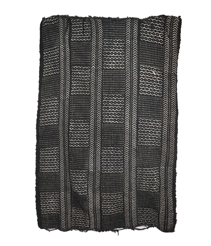 Grand Bogolan coton noir et blanc