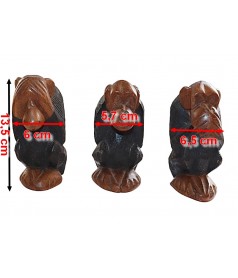 Les trois singes de la sagesse dimensions