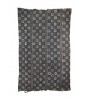 Bogolan artisanal noir motifs blancs
