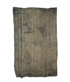 Bogolan artisanal noir motifs blancs verso